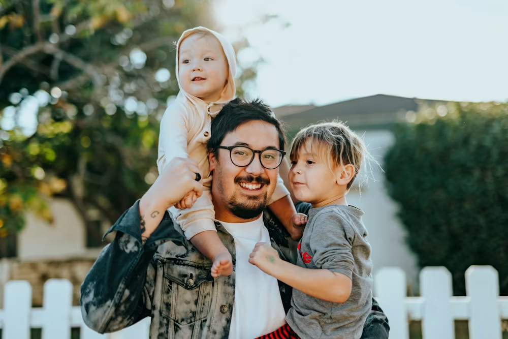 Family reviewing health coverage